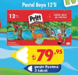 Pritt Karton Kutulu 12'li Pastel Boya