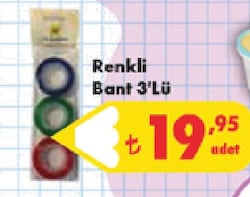 Renkli Bant 3'lü 