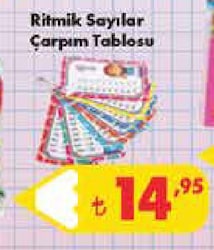 Ritmik Sayılar Çarpım Tablosu 