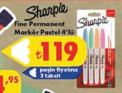 Sharpie Fine Pastel 4'lü Permanent Marker Kalem Seti