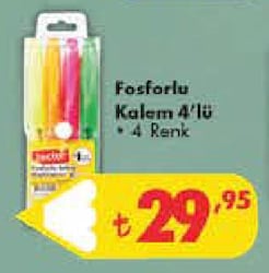 Lector Fosforlu kalem 4'lü