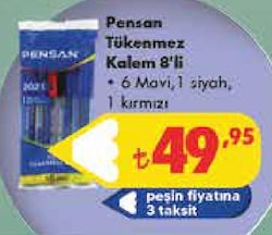 Pensan Tükenmez Kalem 8'li