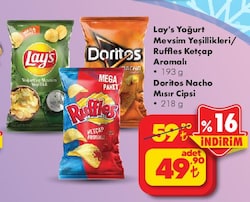 Lay's Yoğurt ve Mevsim Yeşillikli Patates Cipsi 193 G