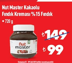 Nut Master 720 gr Kakaolu Fındık Kreması