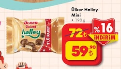 Ülker Halley Mini Granüllü Bisküvi 3x66 gr