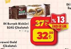 Eti Burçak Sütlü Çikolatalı Bisküvi 114 gr