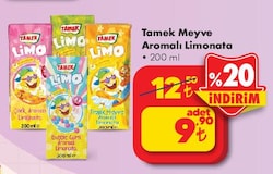 Tamek Limo Aromalı Limonata 200 ml
