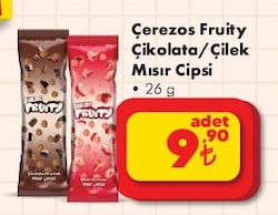 Çerezos Fruity Mısır Cipsi Çeşitleri 26 g