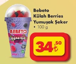 Bebeto Külah Berries Yumuşak Şeker 100 g