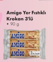 Amigo Yer Fıstıklı Krokan 3'lü 90 g