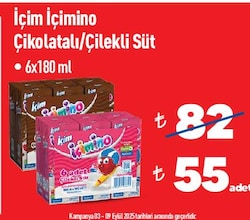 İçim İçimino 180 ml 6'lı Paket Süt