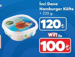 İnci Dana Hamburger Köfte 225 g