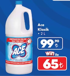 Ace Klasik Çamaşır Suyu 2 lt
