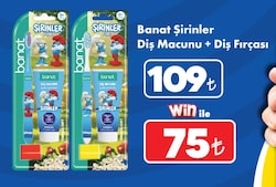 Banat Şirinler Diş Macunu+Diş Fırçası 
