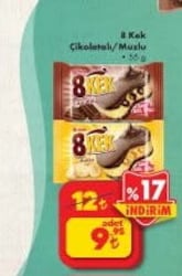 Ülker 8 Kek Çikolatalı/Muzlu 