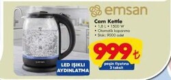 Emsan Cam Kettle 1500 W