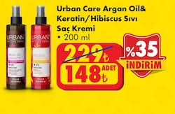 Urban Care Argan Oil&Keratin/Hibiscus Sıvı Saç Kremi 200 ml
