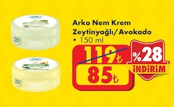 Arko Nem Krem Zeytinyağlı/Avokado 150 ml