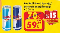 Red Bull Enerji İçeceği/Şekersiz 250 ml