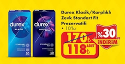 Durex Klasik/Karşılıklı Zevk Standart Fit Prezervatifi 10'lu