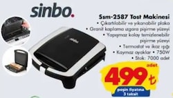Sinbo Ssm-2587 Tost Makinesi