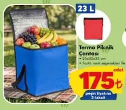 Mounty Termo Piknik Çantası 25x30x35 cm 23 l Çeşitleri