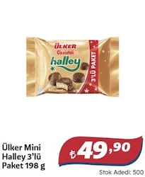 Ülker Halley Mini Granüllü Bisküvi 3x66 gr