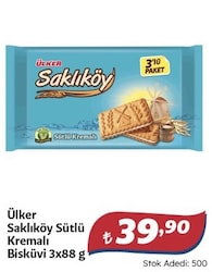 Ülker Saklıköy Sütlü Kremalı Bisküvi 3x88 gr