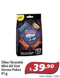 Ülker Mini All Star Karma Paket Çikolata 91 gr 10'lu