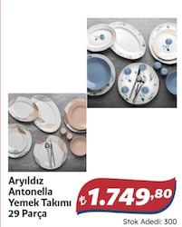 Ar-Yıldız Antonella 29 Parça 6 Kişilik Yemek Takımı