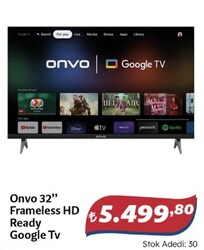 Onvo 32 inç Frameless HD Ready Google Tv