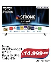 Strong ML55EW8000F 4K Ultra HD 55' 140 Ekran Uydu Alıcılı Smart LED TV