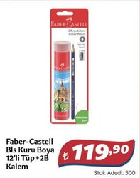 Faber-Castell Bls Kuru Boya 12'li Tüp+2B Kalem 