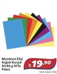Meteksan A4 10 Yaprak Karısık Elısı Kagıdı