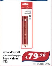 Faber-Castell 4'lü Kırmızı Kopya Kalemi