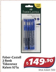 Faber-Castell 1425 10'Lu 2 Renk '5 Mavi - 5 Siyah' Tükenmez Kalem