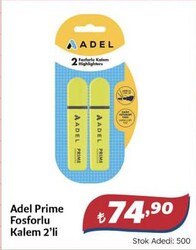 Adel Prime Fosforlu Kalem 2'Li