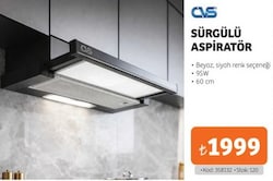 Cvs Sürgülü Aspiratör 95 W 60 cm