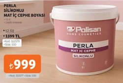 Polisan Perla Silikonlu Mat İç Cephe Boyası 7.5 lt