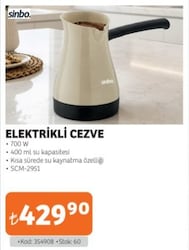 Sinbo SCM-2951 Elektrikli Cezve 700 W