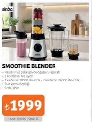 Sinbo SHB-3190 Smoothie Blender