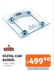 Zenji Dijital Cam Baskül 30x30 cm