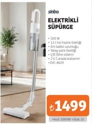 Sinbo SVC-8629 Elektriklli Süpürge 500 W