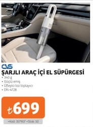 Cvs DN-4728 Şarjlı Araç İçi El Süpürgesi