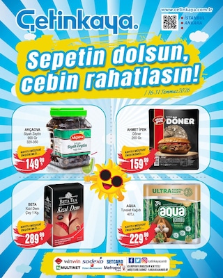 Çetinkaya İstanbul-Ankara İndirim Broşürü