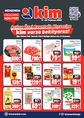 Kim Market Menemen Şubesi Açılış İndirim Broşürü