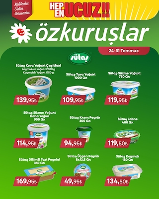 Özkuruşlar Gıda İndirim Broşürü