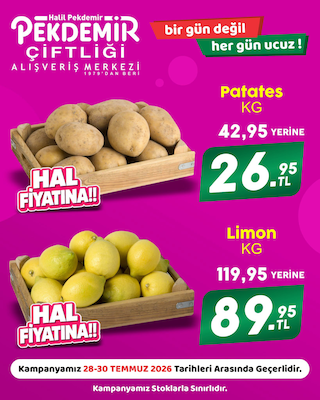 Pekdemir Market Manav İndirimleri
