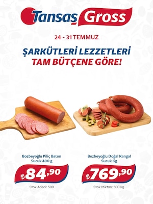 Tansaş Gross İndirim Broşürü