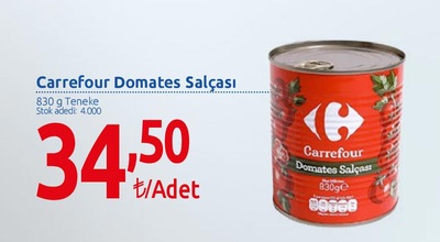 Carrefour Domates Salçası 830 gr